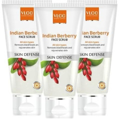 VLCC Indian Berberry Face Scrub, 80gm (Pack of 3) (Ship from India)