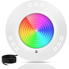 LyLmLe Resin Filled Pool Lighting LED, 35 W Ultra Flat RGB Pool Headlight RGB, 140° Beam Angle, IP68 Waterproof, Surface-Mounted Mounting, 12 V AC (Control Unit Not Included)