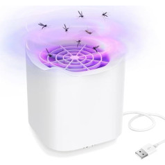 Tiptop Home Insect Killer, USB Electric Fly Trap, Mosquito Trap, Mosquito Lamp, Mosquito Killer Lamp with Light, Fruit Fly Trap for Kitchen, Indoor, Outdoor