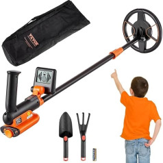 VEVOR Metal Detector Kit for Children, Multifunctional Professional Detector with 2 Modes, Metal Detector, Waterproof 15.2 cm Coil for Greater Depth, with Shovel and Carry Bag