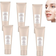 Quarxery Cleansing Exfoliating Gel, Soft Scrub Gel, Exfoliating Cream, Face Scrub, Brightening Face Scrub, Deep Cleansing and Moisturising, Formulated for Body Scrub (6 Pieces)