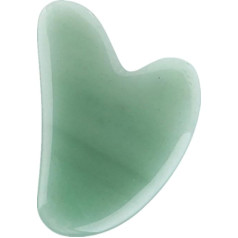 Natural Rose Jade Roller Face Massage Gua Sha Board Crystal Stone Jade Body Face Eye Scratching 1 Piece,Pink Natural Stone (Color : Green-2)