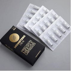 Monsters Ink Round Magnum Tattoo Needles Cartridges, Disposable Pack of 20 (21 Round Magnum 0.35 mm)