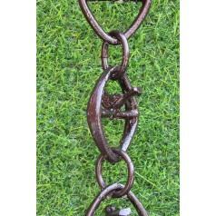 Home Rain Chain Bird Bronze Links Rain Chain 2.5 m (Black)