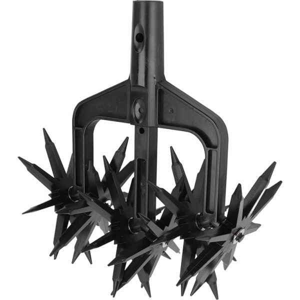 Rotary Cultivator, Garden Tool, 2-in-1 Garden Ventilated Scarifier Rotary Burner, Removable Protable Lightweight Hand Router and Cultivator with 1 Holder, 6 Gears for Landscapers