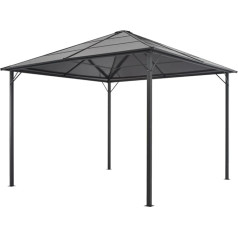 vidaXL Garden Gazebo Black Gazebo Party Tent Garden Tent Marquee 4 x 3/3 x 3 m