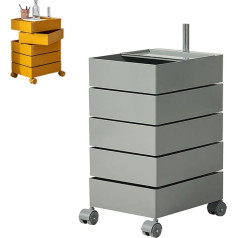 Trolley Cart with 5 Levels, Hairdressing Trolley with Drawers, Hairdressing Trolley, Cosmetic Trolley, Storage Trolley, Tattoo Trolley (Grey)