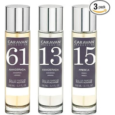 3 x Caravan Men's Perfume No.61 No.15 No.13-150ml