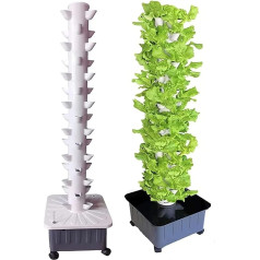 45 Pods Hydroponic Grow, Tower Aeroponic Grow Kit with Pump and Removable Water Tank for Home Kitchen