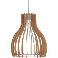 Helsinki S Pendant Light, Wood, 60 W, Natural, Diameter 28 x Height 34 cm