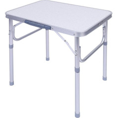 Dioche Folding Camping Garden Picnic Table with Carry Handle Aluminium Height Adjustable 25-56cm