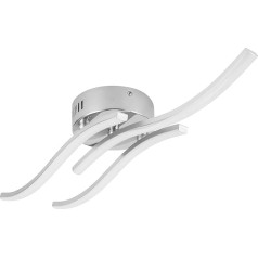 Ceiling Light, 3 LED Wave Lamp Arms, High Brightness, White Light for Living Room, Office, Graphics Manual, Easy Installation and Long Service Life, Interior Lighting