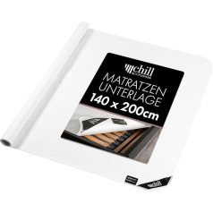 chill SLEEPLONGER Mattress Underlay 140 x 200 cm - Slatted Frame Mattress Protector with Nubs - Non-Slip Slatted Frame Protector 140 x 200 cm for Mattress & Box Spring Bed - Vegan & Breathable