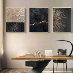 Design Poster Set Wall Pictures, Year Ring Lines Wall Art Pictures Posters and Prints Art Home Decoration Frameless for Living Room Without Frame (40 x 50 cm)