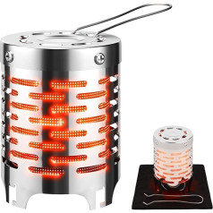 Heating Attachment for Gas Stoves with 20 x 20 cm Fireproof Underlay, Ideal as Tent Heater and Camping Heater Attachment for Camping Stoves with Gas, Additional Gas Heater Attachment for