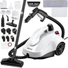 KROQO Multi-Purpose Steam Cleaner Handheld Steam Cleaner for Everything with 23 Accessories, Removing Wallpaper, Floor, Carpet, Sofa, Upholstery, Car, Tiles, Upholstery, Bathroom 1.5 L