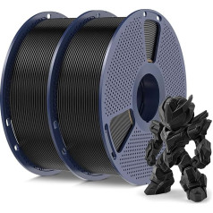 SUNLU Meta PLA-Filament 1.75 mm, Neatly Wound PLA-Meta Filament, Toughness, Better Liquidity, Fast Printing for 3D-Printers, Dimensional Accuracy +/- 0.02 mm, 2 kg (4.4 lbs), Black + Black