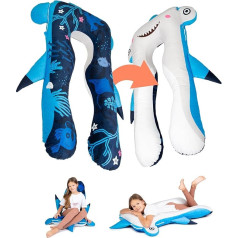 MAKOSAS KomfortKissen Health Children's Pillow for Bed Sleeping Anti-Stress ADHD Pillow Children (Shark)