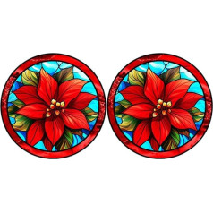 Happyyami 2Pcs Christmas Window Stickers Decals Christmas Home Decor Xmas Party Ornaments Christmas Decoration Christmas Party Window Decal Xmas Window Cling Glass Window Detachable PVC