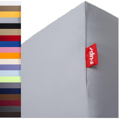 R-up Fits Fitted Sheet 90 x 200 –100 x 200 to 35 cm Height in Many Colours, 100% Cotton 130 g/m² Oeko-Tex Stress-free