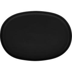 CreaTable, 30002 Uno Black Serving Platter Oval 1-Piece Tableware Set, Stoneware Serving Plate, Dishwasher- and Microwave-Safe, Made in Portugal