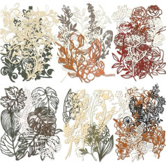 Kraeoke 60 Piece Scrapbook Accessory Set Lace Flowers Vintage Paper Bullet Journal Accessories Scrapbooking Accessories for Photo Album and Calendar