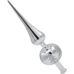 Weihnachtsbaumspitze Vintage Kugel Weihnachtsbaum Topper Weihnachten Hängender Stern Antik Dekor für Weihnachtsbaum Dekorationen (Silber)