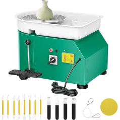 Kotsy Electric Potter's Wheel, Large 350 W, Electric Professional Pottery Wheel with 25 cm Turntable, Driving Disc Pottery with Pottery Tools, for Adults, DIY, Pottery Beginners, Pottery Studio (Green