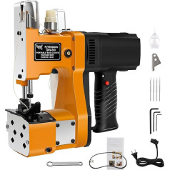 Electric Bag Sewing Machine 220 V Portable Sewing Machine Bag Sealing Machine Hand Sewing Machine for Fabric Bag Paper Bag Sandbag Jute Bag Grain Bag