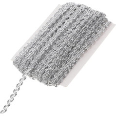10 m Braided Gimp Trim Border Silver for Weddings Birthday Parties and DIY Craft Projects Decorative Decoration for Applications