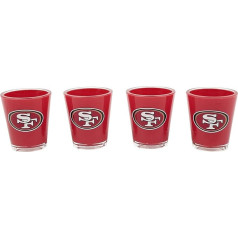NFL San Francisco 49ers Unisex Shot Glass Set Standard Acrylic Fan Merch, Sports