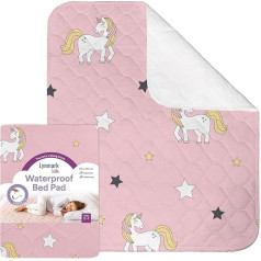 Lynmark® Waterproof Mattress Topper, Mattress Protector Waterproof for Night Potty Training, Unicorn Design, Easy to Wash and Dry, for Toddler and Single Bed