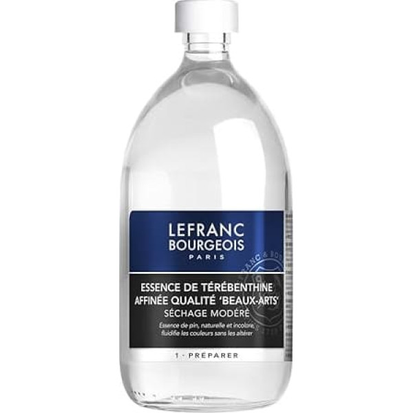 Lefranc & Bourgeois Purified Turpentine Oil Oil Paint in 1 Litre Bottle