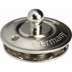 Bootsteile Brauer Loxx® Bottom Button for Fabrics Large 20 mm Nickel-Plated Brass Pack of 15