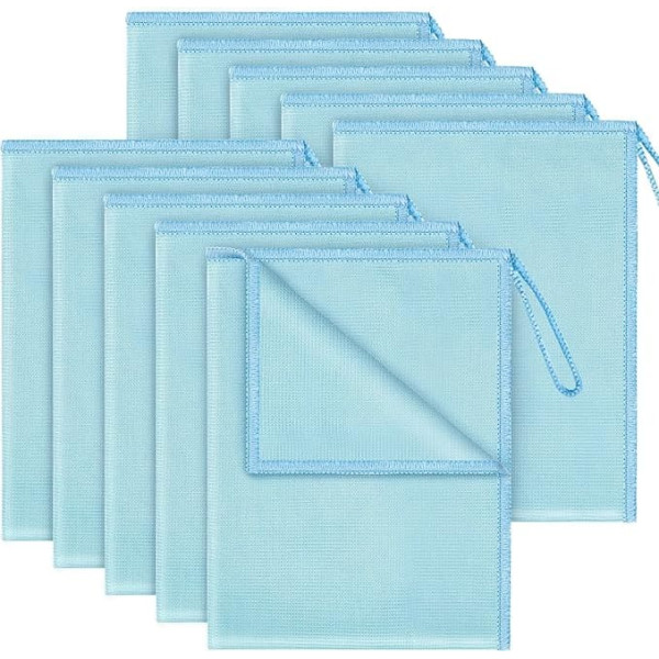 Glas-Poliertücher, ultrafeine Mikrofasertücher für Glas, Mikrofaser, Poliertuch, Staubwedel für Fenster, Spiegel, Auto, Windschutzscheibe, Badezimmer, Küche, Geschirr, 30 x 40 cm, 10 Stück