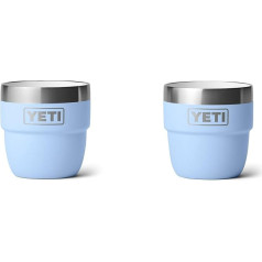 YETI Rambler Espresso Cup, Vacuum Insulated Stainless Steel Stackable Cup, Big Sky Blue, 2 Pack 4 oz (118 ml)