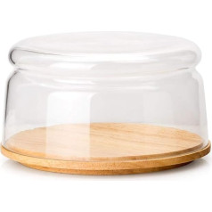 Cheese Dome Flat, wood Light Brown, One Size