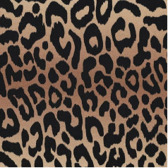 1 m French Terry Sweat Fabric – Designs Summer Sweat for Sewing (Leopard Print Light Brown F003)