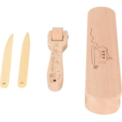 Wooden Tailor Striker Set, Steam Absorption, Comfortable Handle, Seam Roller for Sewing, Quilting, Ironing, Household