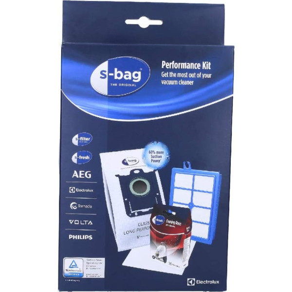 Electrolux SRK1S s-bag Performance Kit for Vacuum Cleaners, Model SRK 1S, Bags, Filters, Fragrance Balls