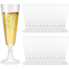 WZHHDM Champagnergläser aus Kunststoff, transparent, 150 ml, wiederverwendbare Toastgläser Gläser für Catering, Veranstaltungen, Partys, den täglichen Gebrauch und viele andere Szenarien, 30 Stück
