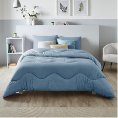4.5 Tog Duvet Without Cover, Super King Size Bed Linen Collection Soft Luxury Bedding Machine Washable Hypoallergenic Twilight Blue
