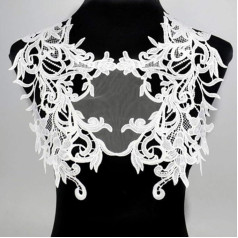 Black Embroidery Lace Neckline Collar Embellishment Sewing Applique Trim Lace Fabric Dress Accessories Scrapbooking