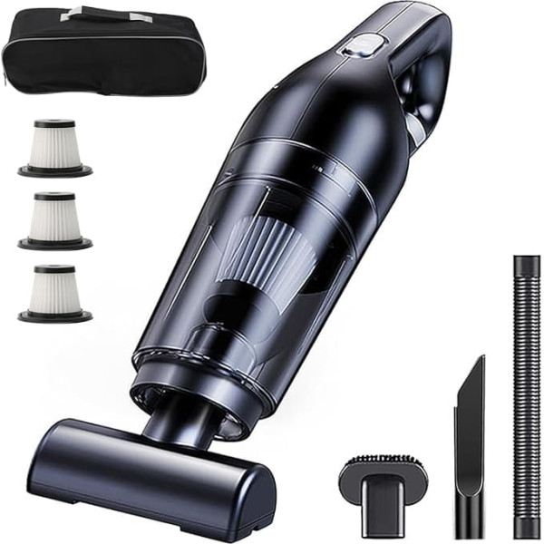 Handheld Vacuum Cleaner Wireless, 10000PA Powerful Suction Power Portable Car Vacuum Cleaner Rechargeable Lightweight Mini Vacuum Cleaner for Home Office Car Carpet Pet Hair Deep Cleaning