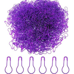 1000 Pieces Metal Safety Pins Pumpkin Pin Bulb Needle Calabash Needle Beading Needle Clothes Tag DIY Home Accessories (Purple)