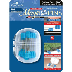 Taylor Seville Originals Taylor Seville Originals Comfort Grip Heat Resistant Fine (0.6 x 50 mm) Flat Head Magic Pins - 100 Pieces