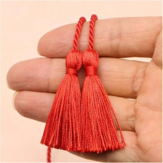 5 x 54 cm lange Polyester-Pompons, Pompons, Pompons, Pompons, zum Basteln, für Kleidung, Verzierungen, Pompons, Rot, 5 Stück
