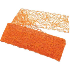 Housoutil 10 Stück Spitzenband Nähstoff Gekräuselt Für Borten Hochzeitsausschnitt Kantenbesatz Stickereibesatz Orange Spandex