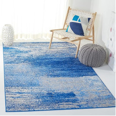 SAFAVIEH Modern Rug for Living Room, Dining Room, Bedroom - Adirondack Collection, Short Pile, Silver and Blue, 155 x 229 cm