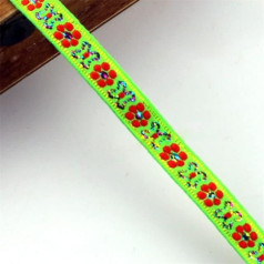 7m/roll Polyester Ribbon Trim Ethnic Embroidery Lace Fabric for Curtains Home Textiles Embellishments Clothing DIY Decorations 10mm-10